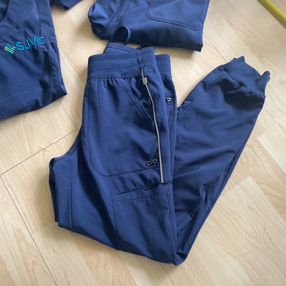 4 pairs of Cherokee Infinity Navy Medical Scrub pants